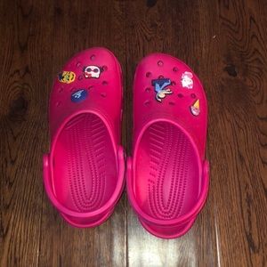 Size 8 hot pink crocs!